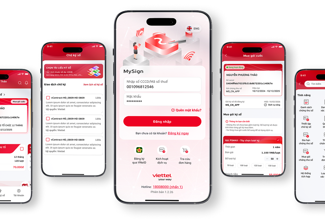 Design system showcase phones