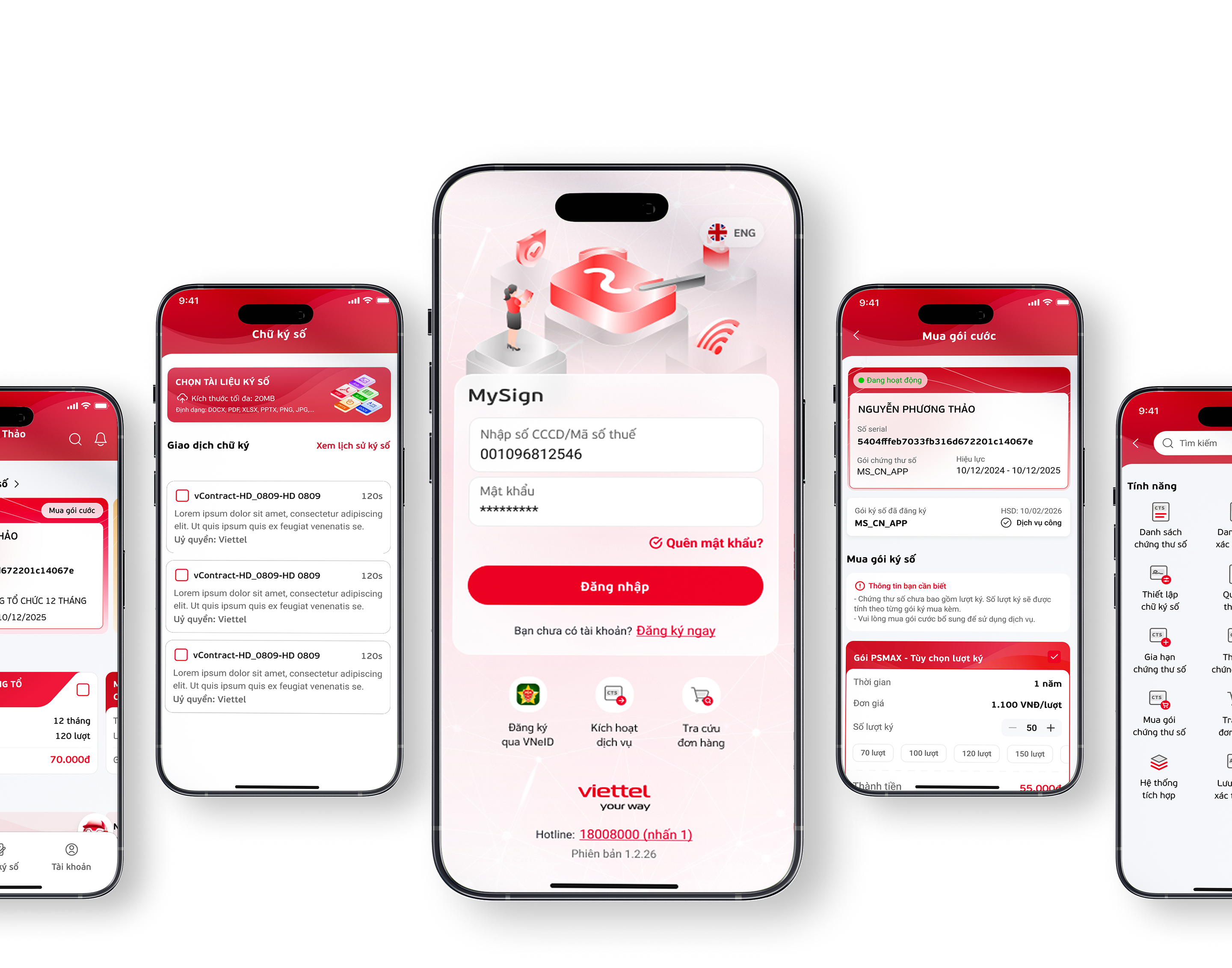 Design system showcase phones