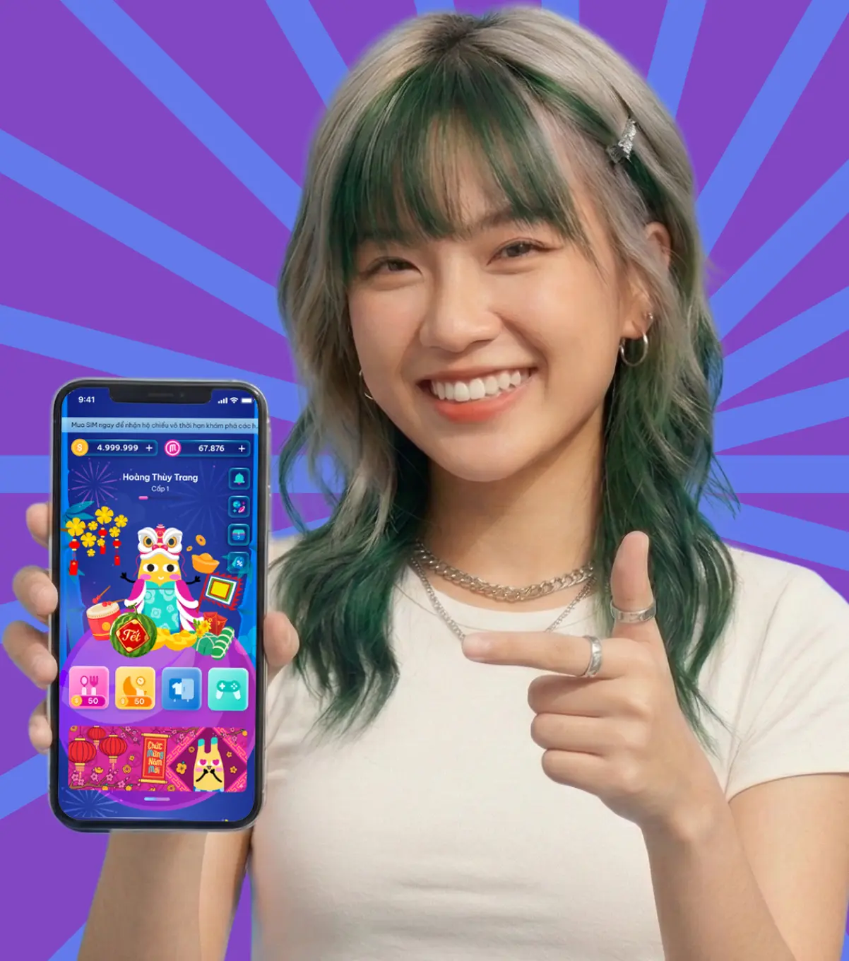 Girl holding phone