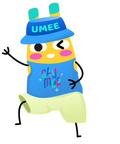 Umee mascot running